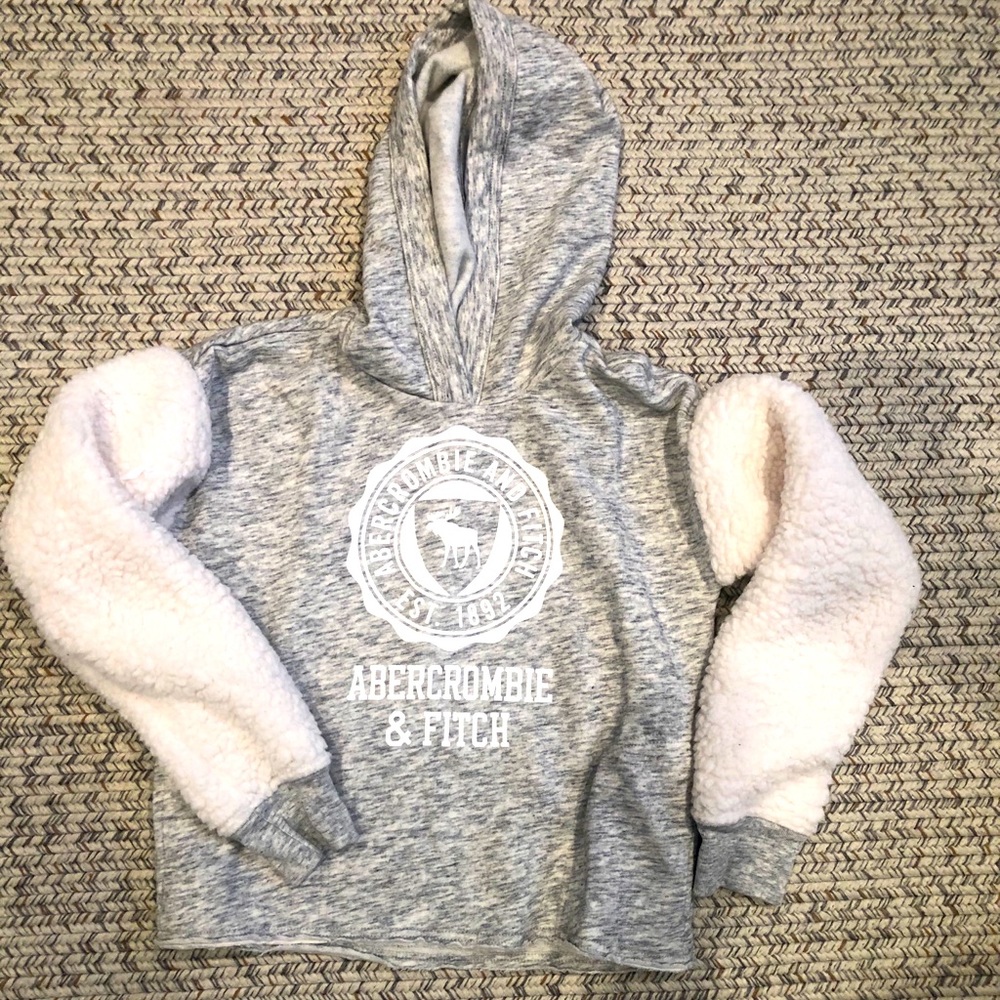 Abercrombie kids sweatshirt with Sherpa sleeves